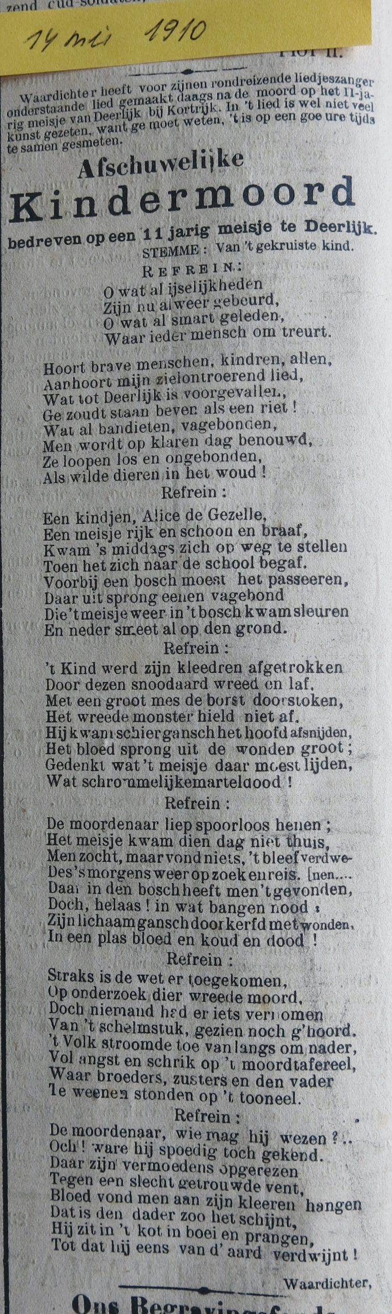 uit de Gazet van Stekene